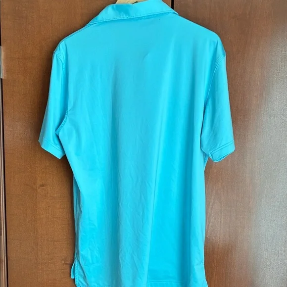 Peter Millar Men’s Aqua Polo Summer Comfort Shirt (M) - Picture 5 of 6